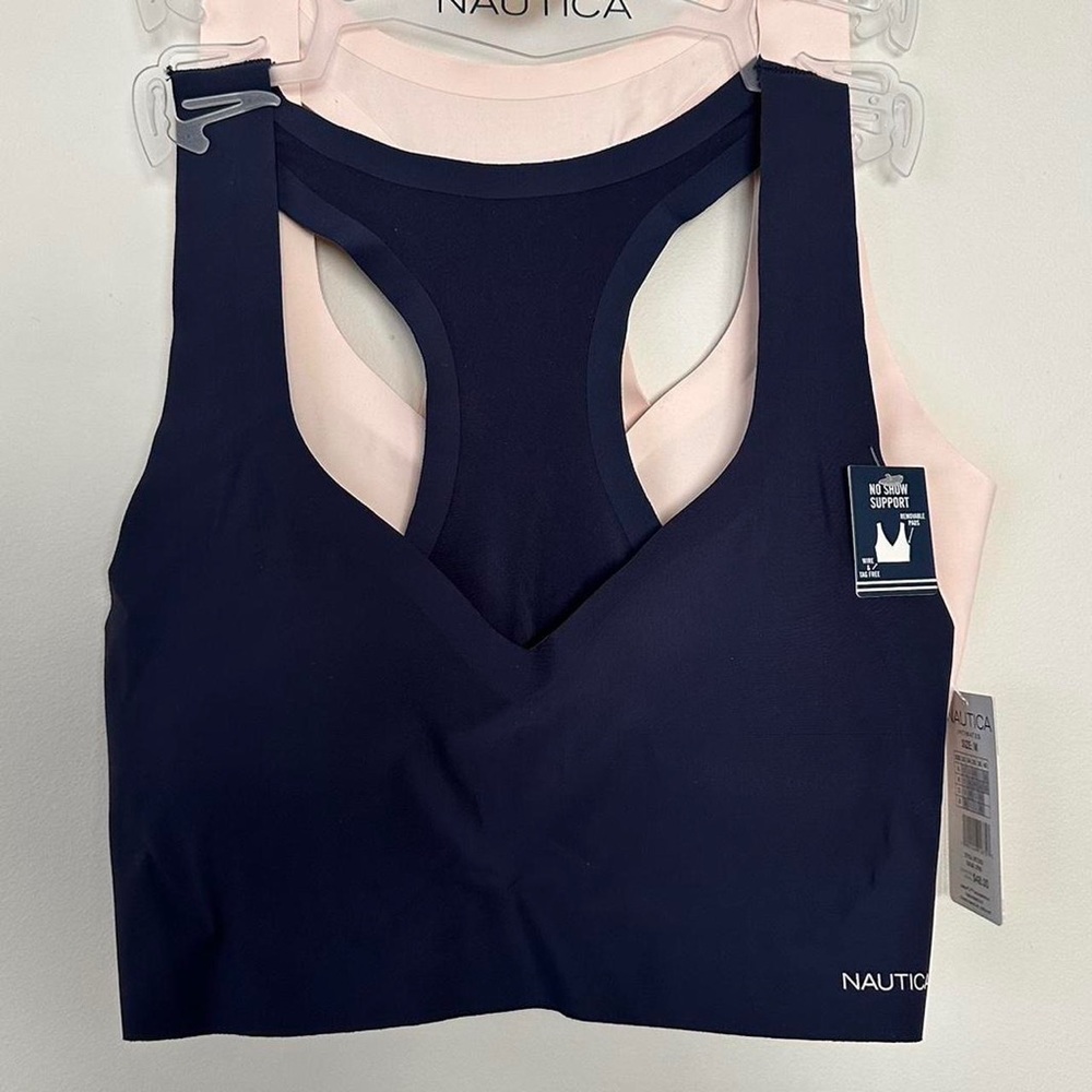 2 pack nautica bra
no show support; smooth material & stretchy